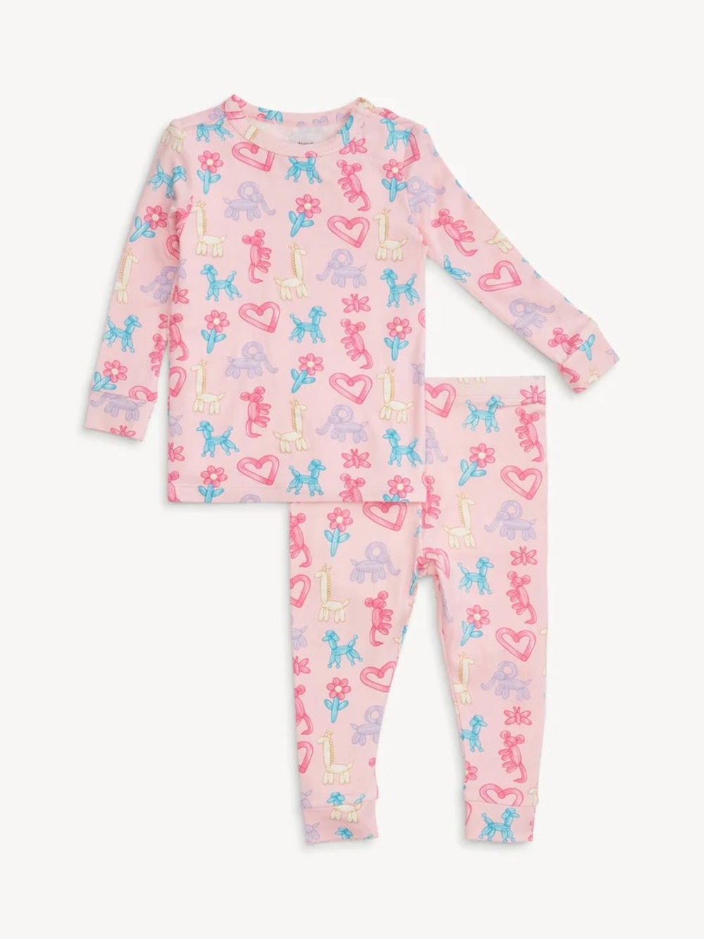 Magnetic Me Pink Party Balloon Animals Glow in the Dark Pajama Set 4T 5 8